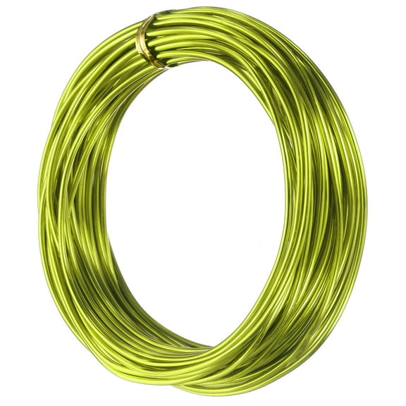 Uxcell 12 Gauge 2mm Aluminum Wire, 32.8 ft(10m) Bendable Metal Wire Jewelry Craft Wire Beading Armature Wire for Jewelry DIY Crafts Wreath Making Sculpting Floral Bonsai Trees, Lime Green