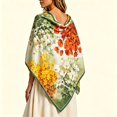 thumbnail image 2 of UJNDER Women's Satin Finish Silk-like Square Scarf Elegant Lightweight Shawl with Smooth Drape and Soft Sheen for Adult Everyday Style Scarf,Green_001,One Size, 2 of 5
