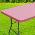 thumbnail image 4 of Mantel rectangular para picnic, manteles elásticos impermeables para mesas de 6 pies, mantel de poliéster lavable para acampar, interior y exterior (30" x 72"), 4 of 5