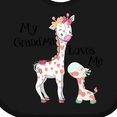 thumbnail image 4 of Inktastic My Grandma Loves Me Giraffe Boys or Girls Baby Bib, 4 of 4