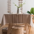 thumbnail image 4 of Nappe Nordique en Coton Lin Tissu pour Maison Table à Manger Nappe de Fête Serviette, 4 of 6