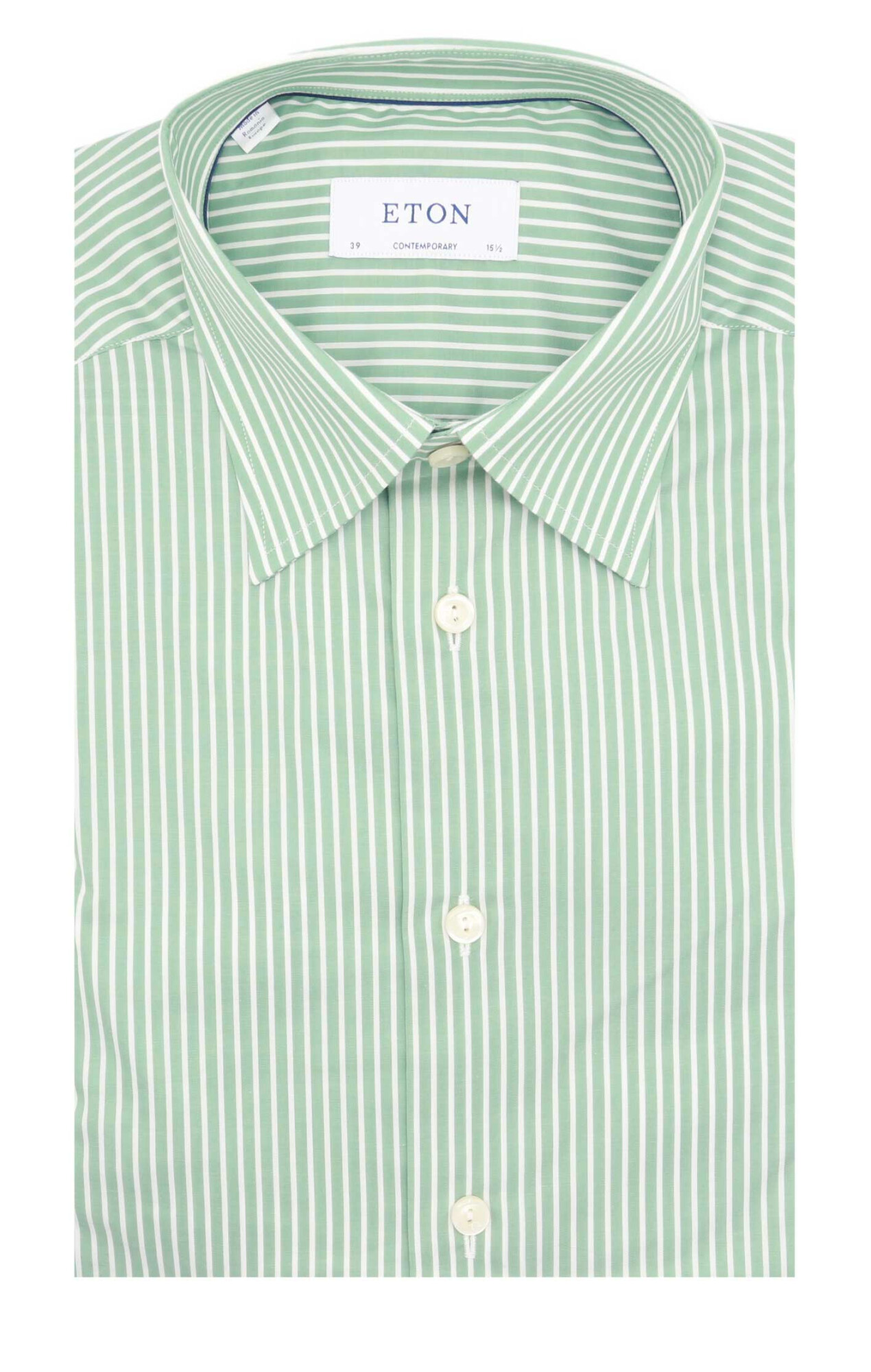 White Slim Fit Stripe Dress Shirt 
