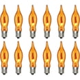 thumbnail image 3 of Bombillas de repuesto de llama parpadeante naranja, bombilla de vela de llama C18, bombillas de candelabro de llama E12 para luces de cadena de Navidad de Halloween, lámparas de vela de ventana eléctr, 3 of 4