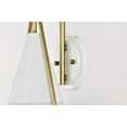 thumbnail image 2 of 60/7921 Nuvo Lighting Admiral - 1 Light Wall Sconce In Contemporary Style-15.38 Inches Tall and 6.5 Inches Wide-Matte White/Natural Brass Finish, 2 of 19