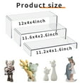 thumbnail image 4 of Large Acrylic Risers Display Risers Clear Rectangular Showcase Collectibles Display Shelf Retail Desktop Display Stand 6 Pcs, 4 of 6