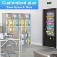 thumbnail image 6 of Homyfort Over the Door File Organizer, Hanging File Folders, Wall Organizers and Storage for Mail, Magazine, Notebooks, Planners, Office, Classroom, 5 Extra Large Pockets,Black., 6 of 7
