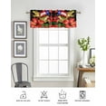 thumbnail image 6 of Puerto Rico Flag Curtain Valance for Windows/Living Room/Kitchen/Bathroom/Café, Short Rod Pocket Tier Curtain Window Treatment Panel Frog Red Flower Summer Leaf Topper Curtain 54''x18'', 6 of 6