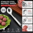 thumbnail image 5 of 2 Pack Stainless Steel Meatball Maker Spoon, Long Handle with Hanging Loop, Meatball Shaper Tool with Hole for Meatballs, Fish Balls & Rice Balls, Akmoler, 5 of 8