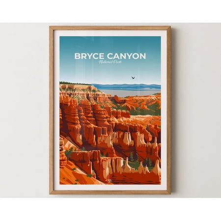 BRYCE CANYON National Park Poster Bryce Canyon Travel Poster Bryce Canyon Print Bryce Canyon Art Bryce Canyon Poster Gift for travelers 16x24 UNFRAMED
