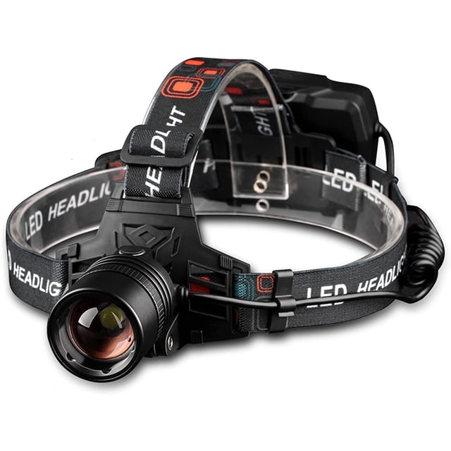 Super Bright Headlamp P50 IBAOLEA D Flashlight Headlamp, 20,000 Lumens High-Power Strong Headlamp 3 Modes USB Rechargeable Waterproof Headlamp Flashlight, with Mobile Power Function - -