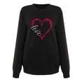 thumbnail image 5 of EQWLJWE Women Love Heart Sweatshirt Happy Valentine's Day Shirts Graphic Long Sleeve Crewneck Pullover Tops, 5 of 5