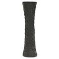 thumbnail image 4 of MeMoi Classic Twist Chunky Knit Non-Skid Crew Sock - Womens - Female, One Size, Eggplant Heather, 4 of 9