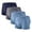 Dark Blue1, variant on Posijego 4 Pack Men's Boxer Briefs No Fly Breathable Underwear Casual Soft Breathable Underpants Big and Tall