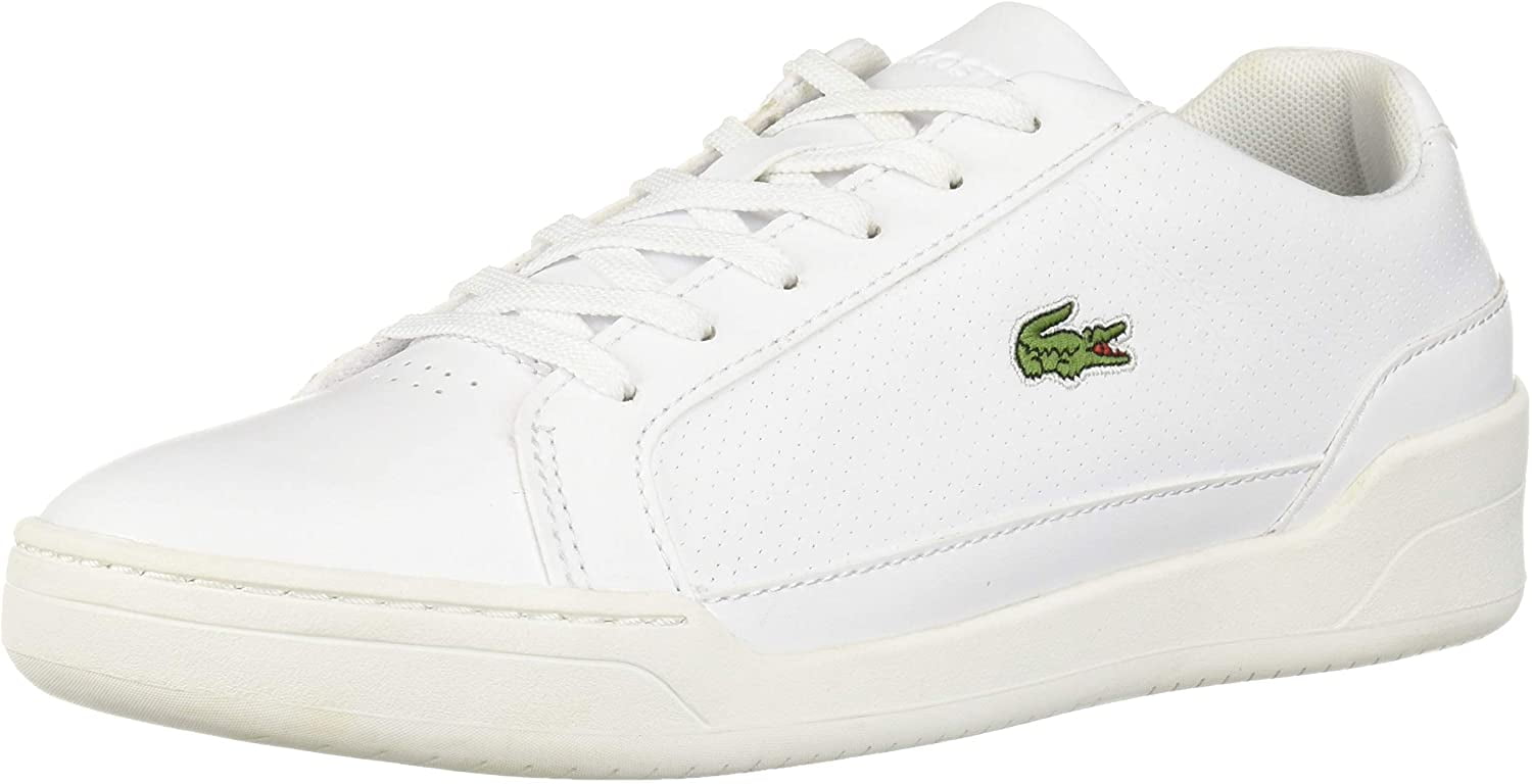 lacoste challenge trainers in triple white leather