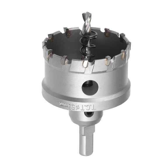 Carbide Hole Saw Cutter Drill Bit for Stainless Steel Alloy, 55mm