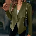thumbnail image 5 of IMENGL Veste Zippée Décontractée en Suède à Manches Longues, Vert G, Taille M-TG, 5 of 5