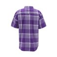 thumbnail image 2 of Men’s Short Sleeve Cowboy Button Down Casual Plaid Pattern Western Dress Shirt (8AS106-Purple, XL), 2 of 3