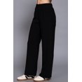 thumbnail image 2 of Women's Soft Knit Long Pants with Elastic Waist Brushed Heavy Rib Fabric, 2 of 5