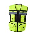 thumbnail image 1 of Jumpingount Reflective Vest with Pockets Comfortable for Attendants Parking  Camisetas sin mangas Amarillo S, 1 of 1