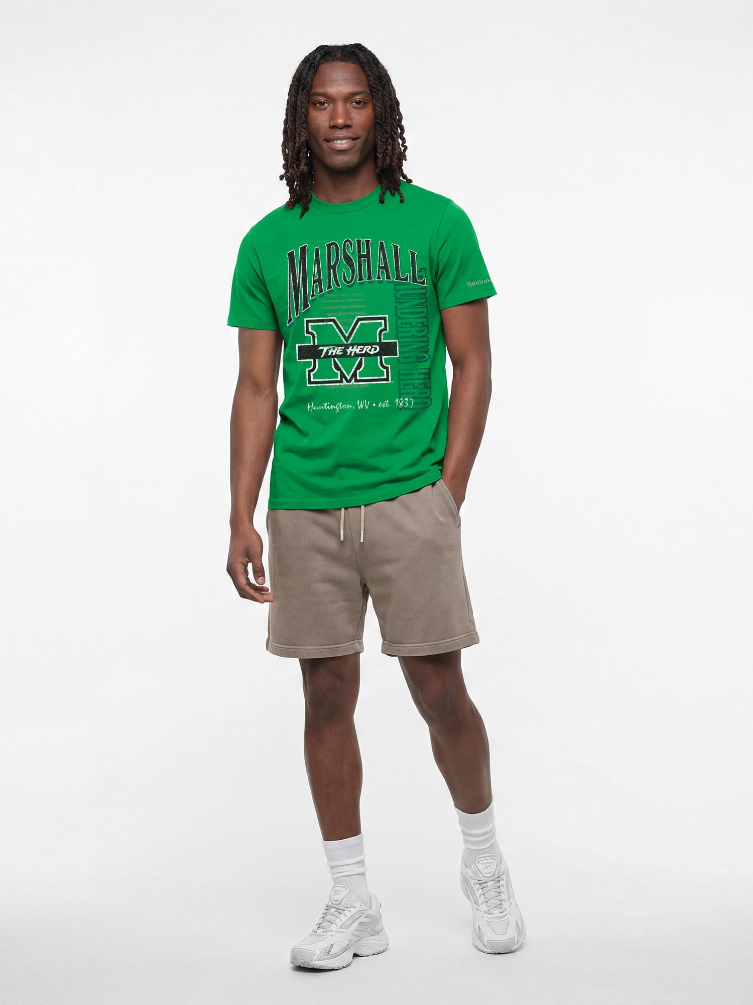 Marshall Thundering Herd Reebok Mens Crew Neck Short Sleeve T-Shirt