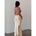 thumbnail image 5 of Womens Sexy Back Tie Dress Long Crochet Hollow Maxi Beachwear Rest Resort Outfits Nightclub Sleeveless Party Dresses, 5 of 9