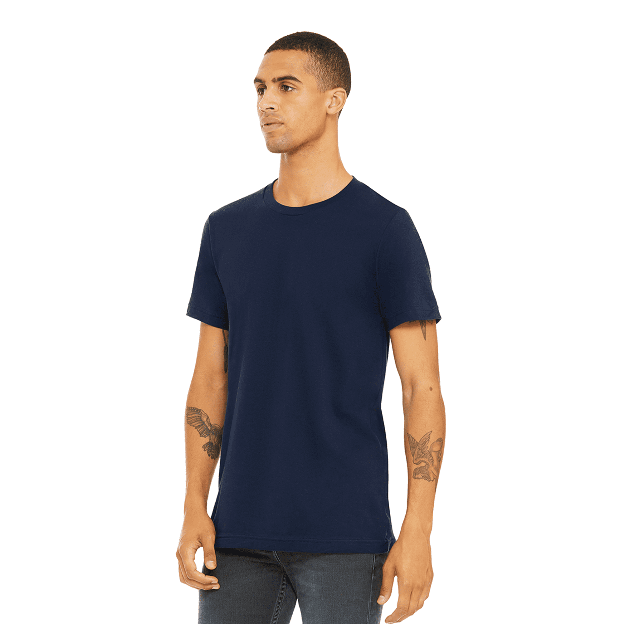 BELLA+CANVAS Adult Unisex Short Sleeve Crew Neck T-Shirt for Crafting, Navy, Medium
