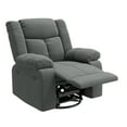 thumbnail image 4 of ProLounger Swivel Glider Recliner in Charcoal Velvet with Pillow Top Arms, 4 of 7