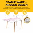thumbnail image 4 of Pink Polka Dots Table Cloths for 3 Foot Rectangle Tables, Vintage Abstract Art Watercolor Patio Waterproof Elastic Fitted Tablecloths, Washable Rectangular Table Cover for Camping, 4 of 8