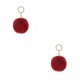 thumbnail image 4 of Llavero de bola peluda Yuarrent llaveros creativos multicolores Vino rojo 9cm 2Conjunto, 4 of 6