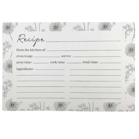 C.R. Gibson 4" x 6" Recipe Cards | Night & Day Blush
