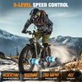 thumbnail image 4 of PUJH High Torque Dual Motor Electric Bike, Fat Tires, 160Nm Power Output, Full Suspension Mountain eBike for Adults, 4 of 9