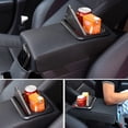 thumbnail image 4 of Car Armrest Center Console Box Leather Cup Holder Storage Bracket × 1 Black -, 4 of 4