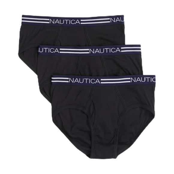 Calzoncillos Nautica Classic de algodón para hombre, paquete de 3, color negro, talla XL