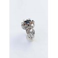 thumbnail image 6 of HeartsAndYou 1ct Natural Round Blue Sapphire Ring Flower Leaf Solitaire 14k SOLID White Gold, 6 of 9