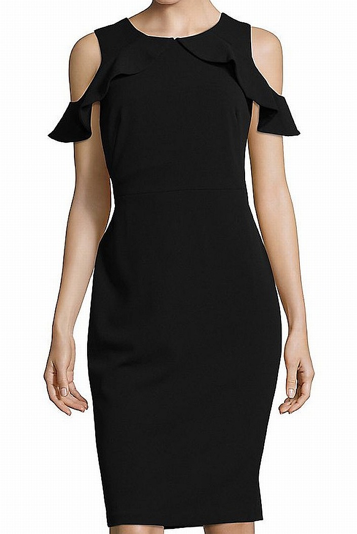 calvin klein cold shoulder sheath dress