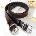 thumbnail image 7 of SUOSDEY Hollow Flower Leather Belt for Women Coffee Belt for Jeans Dresses Pants with Gift Box,Fit Wasit 25"-57", 7 of 7