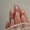 D, variant on Press on Nails Short Square Fake Nails Nude False Nails on Nail Full Cover Stick on Nail for Women 24Pcs
