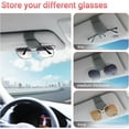 thumbnail image 3 of Sunglass Holder for Car Visor，Magnetic Leather Glasses Eyeglass Clip for Car, Auto Interior Accessories Universal for Women Man(2 Pack Gray), 3 of 8