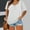 White, variant on QUINDOS Summer Womens Plus Tshirts Plus Size Cotton Black Short Sleeve Women's Tops on Solid V-neck Casual Tops