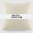 thumbnail image 6 of Noble Linens 2-Pack Seed Stitch Knit and Cotton Patterned Decor Throw Pillows - Natural, 6 of 8