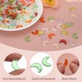 thumbnail image 3 of Uxcell 100 Pcs Moon Crescent Beads,  Moon Shaper Glass Loose Spacer, Lime/Gold Tone, 3 of 6