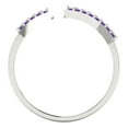 thumbnail image 4 of 0.2475 ct Round Cut Natural Amethyst Statement 14K White Gold Womens Engagement Ring, 4 of 5