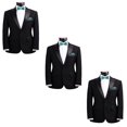 thumbnail image 6 of Mens Smooth Satin Feel Wedding Pre-Tied Bow Tie and Pocket Square Sets, 6 of 7