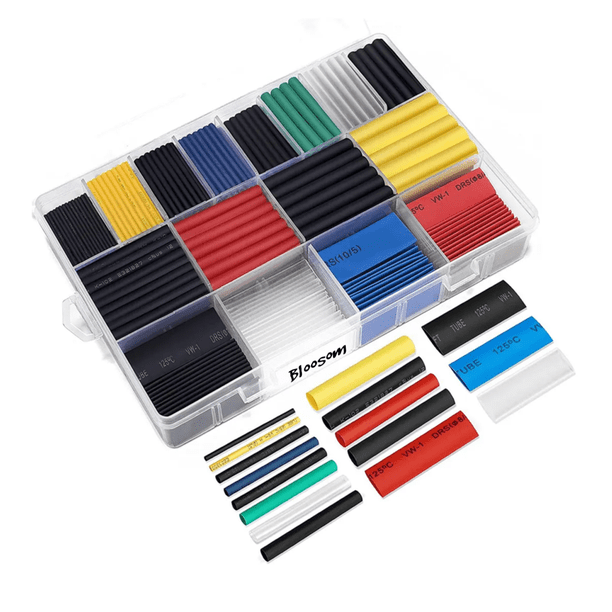 Kit 580 Pzas Tubo Termorretráctil Empalme Aislamiento Eléctrico Multicolor