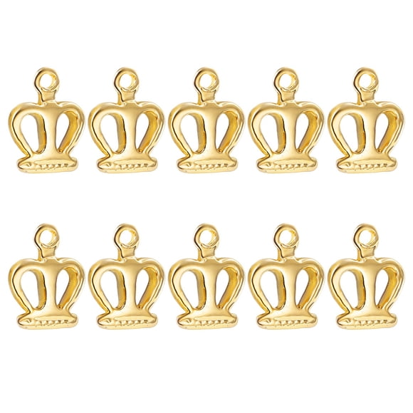 30pcs Mini Crown DIY Accessories Metal Handmade Pendant Accessories for Jewelry Headdress Necklace Bracelet (Gloden)