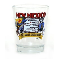New Mexico State Elements Map Shot Glass