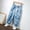 Light Blue A3, variant on Boys Girls Denim Look Pants Elastic Waist Print Breathable Casual Outer Summer Kids Long Pants for 2-10 Years