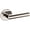 Nickel, variant on Baldwin 5173190PRIV 5173 Privacy Door Lever Set - Black