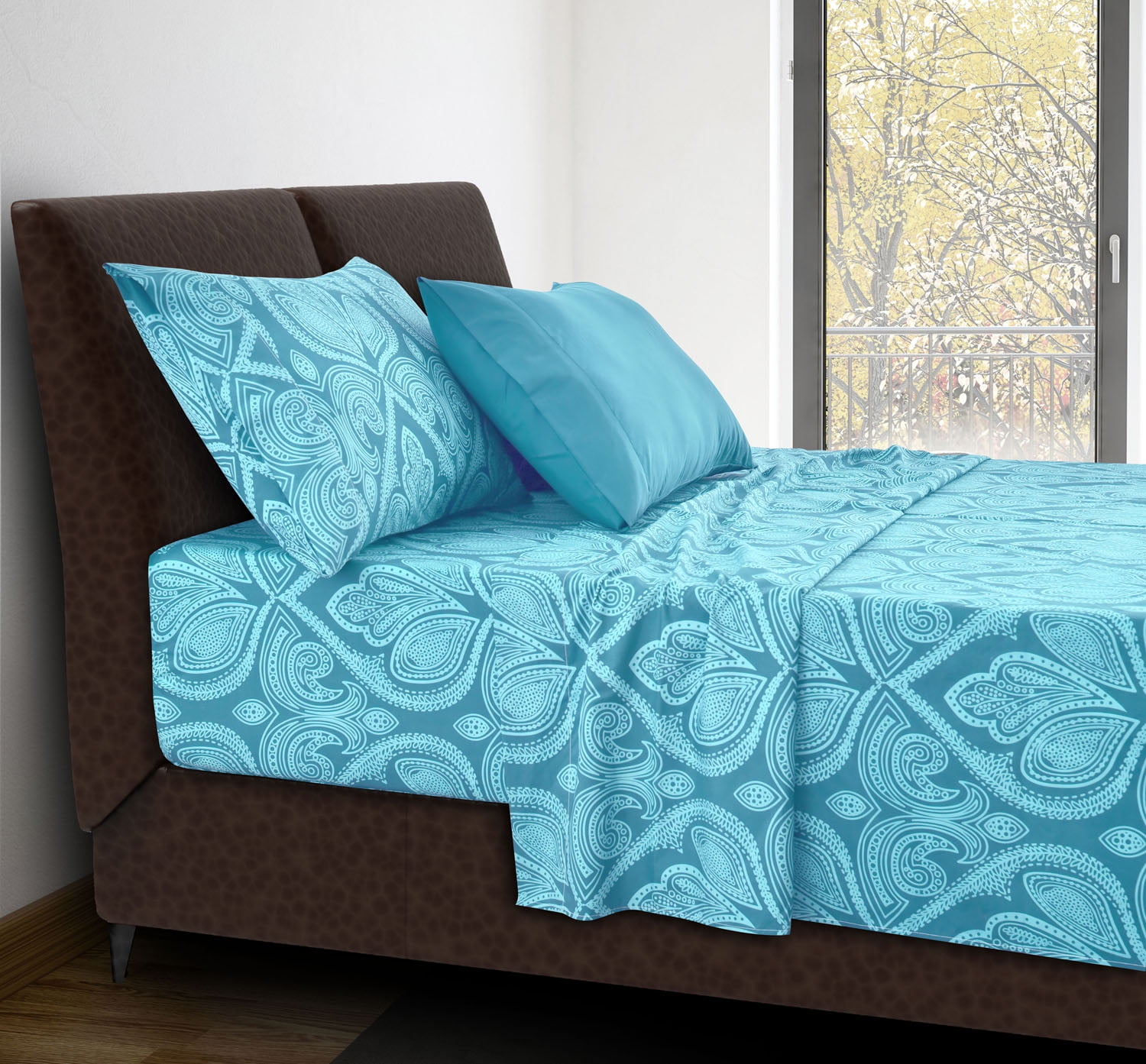 Details about   Poly Cotton Teal King Size Flat Bed Sheet Long Staple Polycotton Flat Bed Sheets 
