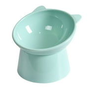 Emdiqzs Elevated Pet Food Bowl, Tilted Ceramic Feeder for Dogs & Cats, Anti-Spill Raised Dish for Comfortable Eating
